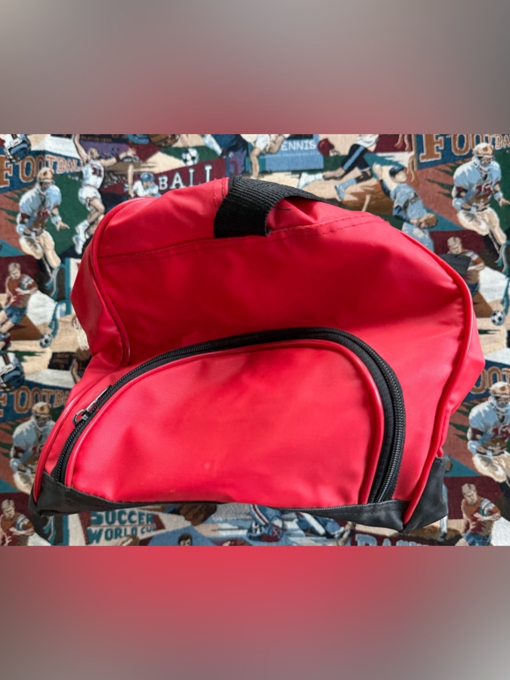 Vintage 90s NFL Kansas City Chiefs Red Duffel Bag - Picture 6 of 8